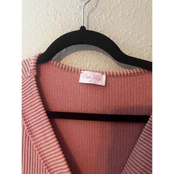 Pink Lily Pink Oversize Romper Size M - Picture 3 of 6